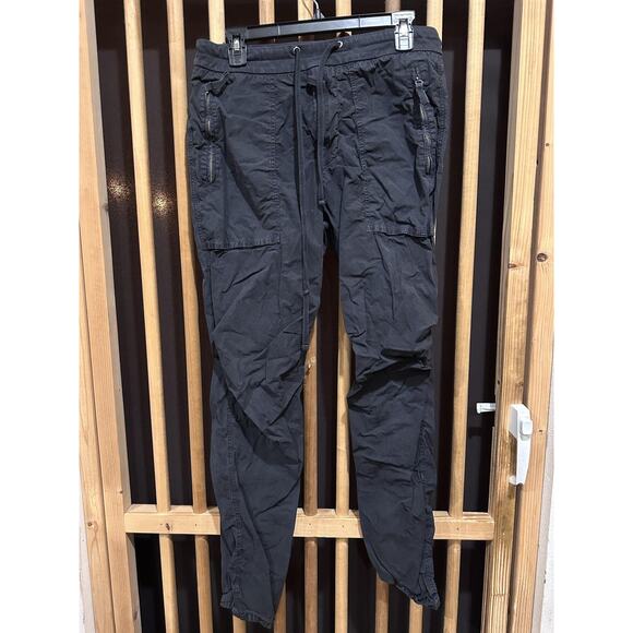 James Perse Pants Mens Size S Black Stretch Jogger Utility Zip Pockets MSPS1333 - Picture 1 of 7